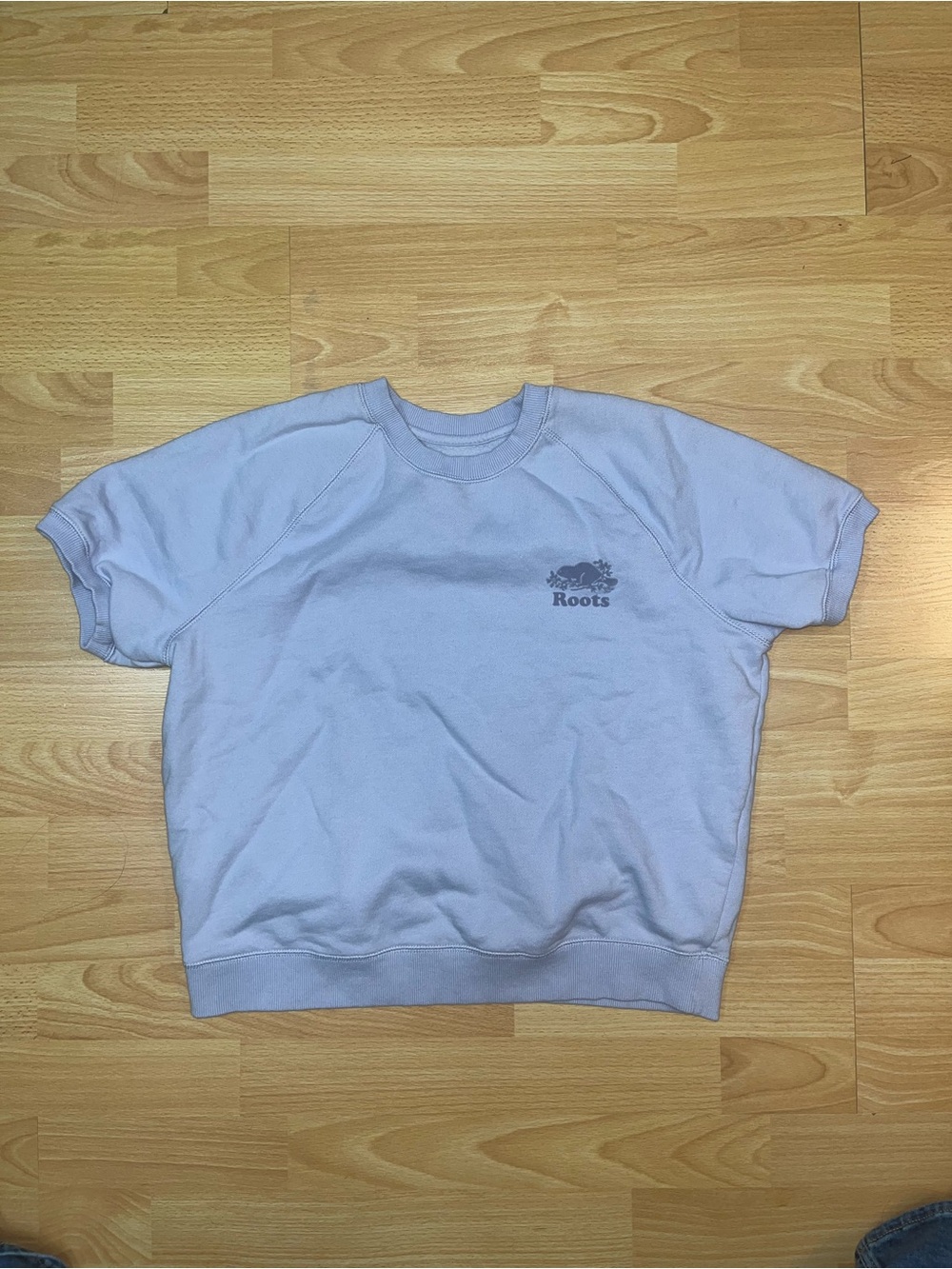 Roots lilac Crewneck Short Sleeve Sweatshirt
